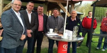Andreas Chrobot, Kay Ackermann, Dr. Klaus-Peter Schulze MdB, Reiner Ernst, Siegfried Bothe (v.l.n.r.).