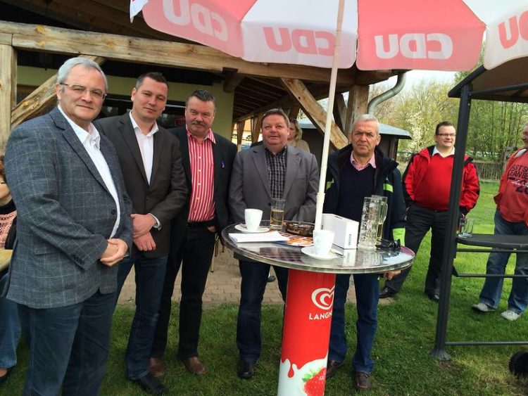 Andreas Chrobot, Kay Ackermann, Dr. Klaus-Peter Schulze MdB, Reiner Ernst, Siegfried Bothe (v.l.n.r.).