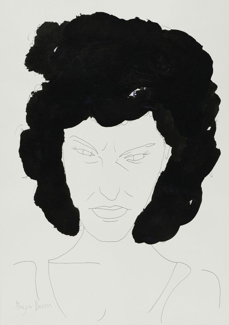 David Lehmann Maya Deren 2015 Tusche Kugelschreiber Rapidograph auf Papier David Lehmann