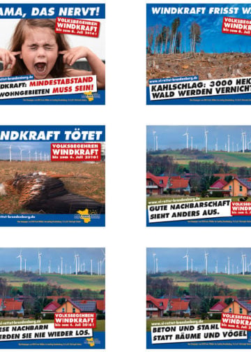 Motive Großwerbeplanen Volksbegehren Windkraft 2 F Büro Christoph Schulze