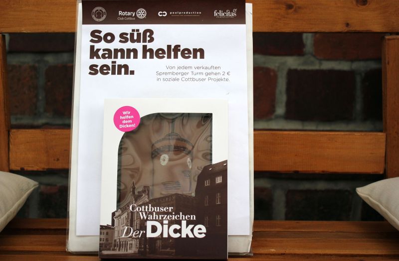 Der Spremberger Turm als Schokolade