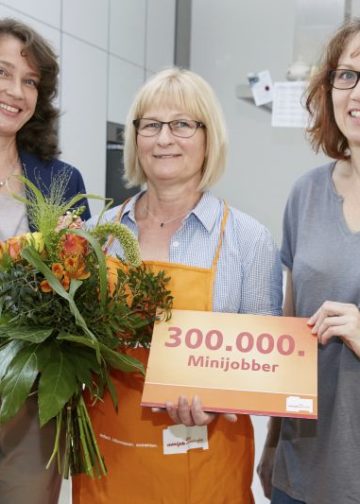 Petra Brockhusen ist die 300.000. Minijobberin in Privathaushalten; Quelle: Minijobzentrale