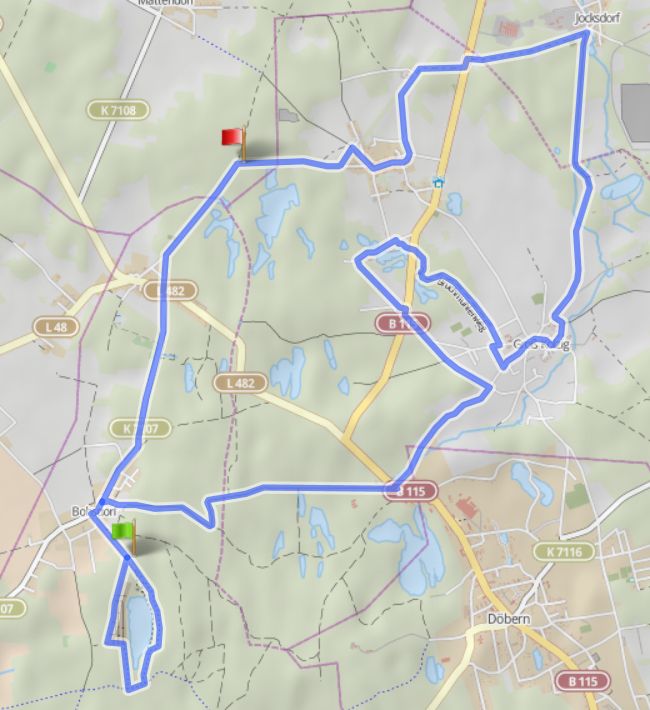 Tourenskizze; Landkreis Spree-Neiße