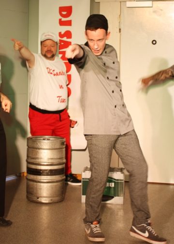 AdrianSandroSven und Oliver proben Perfomance