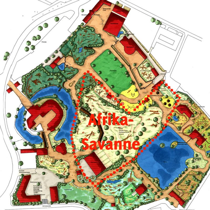 Geplante Afrika-Savanne im Zoo Hoyerswerda