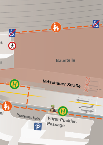 Der Umbau des Cottbuser Hauptbahnof - Änderungen für Fußgänger