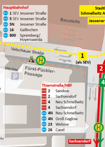 Der Umbau des Cottbuser Hauptbahnof - Änderungen für Bus und Straßenbahn