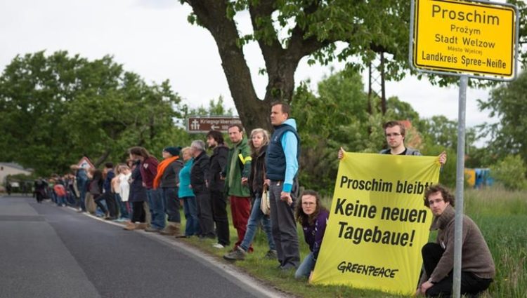 Kohleprotest in Proschim