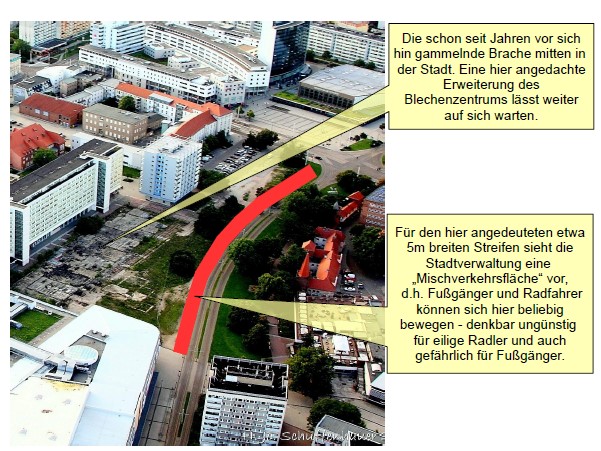 Geplante Radinfrastruktur in Cottbus; Quelle: Joachim Schuffenhauer