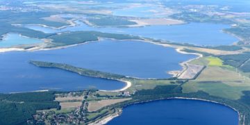 Lausitzer Seenland Luftaufnahme
