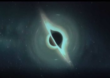 Darstellung eines Schwarzen Loches im Planetarium