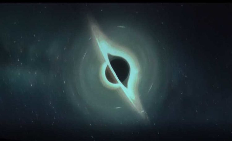 Darstellung eines Schwarzen Loches im Planetarium