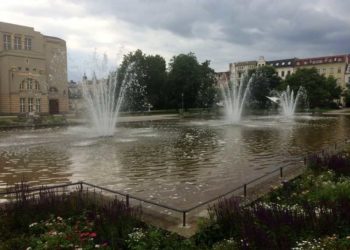 Wasserfontänen im Schillerpark