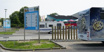 Neuer Caravanstellplatz am Freizeitbad "Lagune" in Cottbus