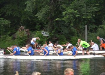 Zieleinfahrt Cottbuser Drachenbootregatta 2018