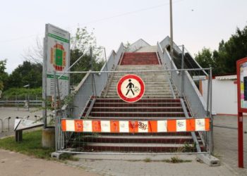 Reparaturarbeiten an der Energiebrücke in Sandow beginnen