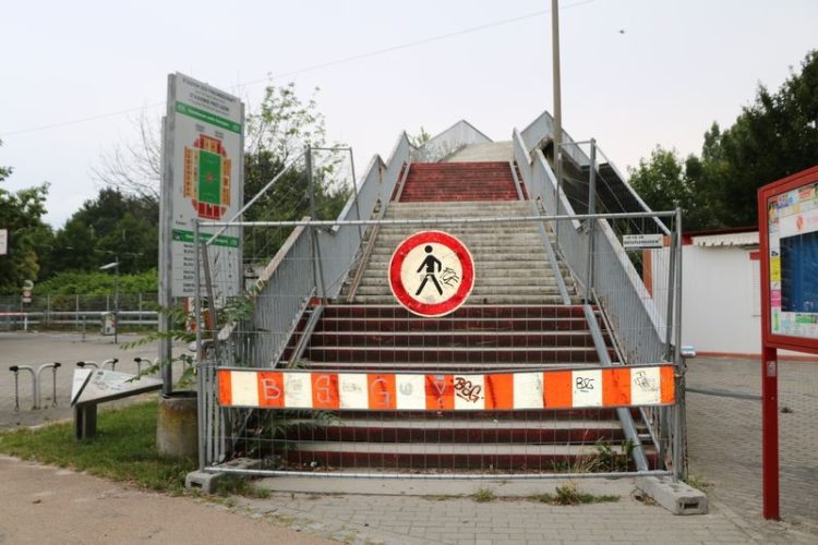 Reparaturarbeiten an der Energiebrücke in Sandow beginnen