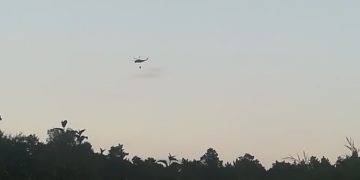Löschhubschrauber Sonntagabend im Einsatz