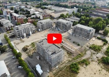 Luftaufnahme Wohnquartier Lausitzer Straße/August-Bebel-Straße in Cottbus