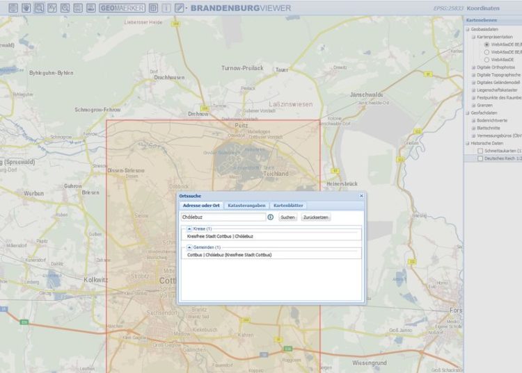 Screenshot Brandenburgviewer