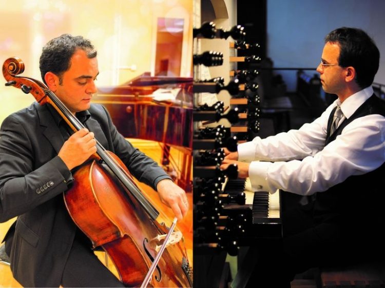 Fotos, PR: Nassib Ahmadieh und Stefan Kießling präsentieren zur Langen Nacht der Kirche am 1. September in Massen/Niederlausitz Werke an Cello und Orgel.