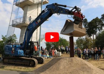 Rammschlag für Kaimauer am Cottbuser Ostsee 2018