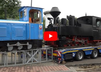 Ankunft der Brigadedampflok aus Mühlenstroth