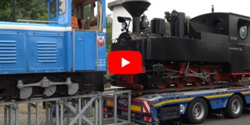 Ankunft der Brigadedampflok aus Mühlenstroth