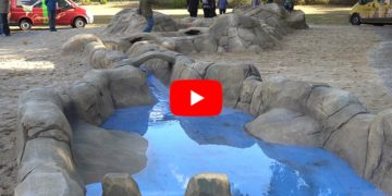 Eröffnung Wasserspielplatz Cottbus , erster Bauabschnitt