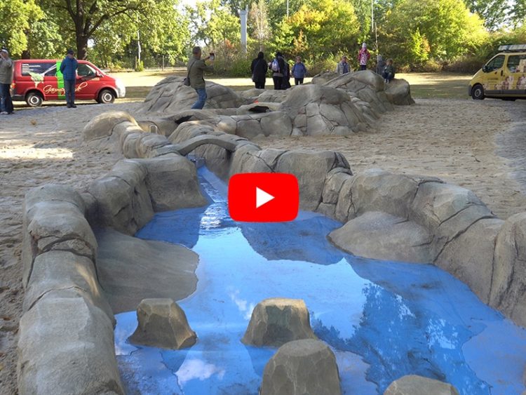 Eröffnung Wasserspielplatz Cottbus , erster Bauabschnitt