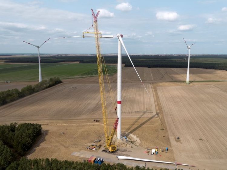 Bauarbeiten im Windpark Hartmannsdorf kommen voran