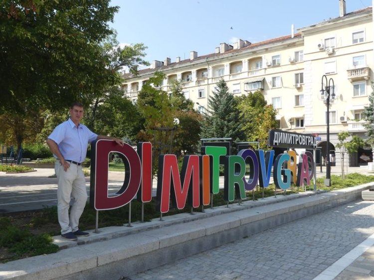 Eisenhüttenstadts Bürgermeister Frank Balzer in Dimitrovgrad