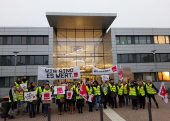 Erneut zweitägiger Warnstreik Thiem-Service GmbH Beschäftigten
