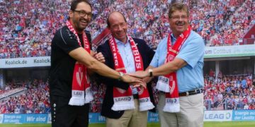 Werner Fahle (rechts) wird Päsident von Energie Cottbus