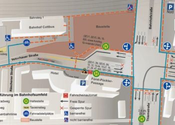 Cottbuser Bahnhofskreuzung wird teilweise freigegeben