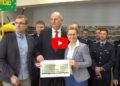Übergabe Förderscheck Ministerpräsident Dietmar Woidke an Feuerwehr Limberg