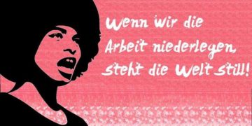 Frauen demonstrieren am 8.März in Cottbus