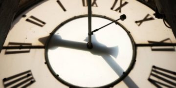 Uhr am Spremberger Turm in Cottbus