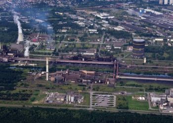 Foto: CC-BY-SA 4.0; Luftaufnahme ArcelorMittal Eisenhüttenstadt