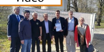 Übergabe Spende Lions CLub Wasserspielplatz Cottbus_Bürgerstiftung