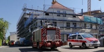 Cottbus: Arbeitsunfall am Wichernhaus. Ein Schwerverletzter