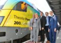 RE1-Lok wirbt für "Theodor Fontane" Jubiläum