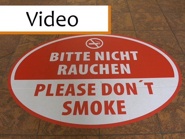 Hinweis "rauchfrei" Spree Galerie Cottbus