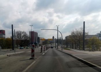 Bauarbeiten: Verkehrsführung am Cottbuser Bahnhofsberg verändert