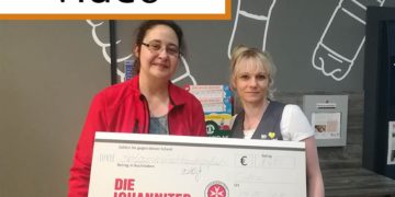 Scheckübergabe EDEKA Markt Cottbus an Johanniter Südbrandenburg