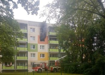 Wohnungsbrand in Cottbus-Sandow. Vier Verletzte