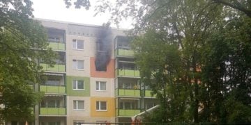 Wohnungsbrand in Cottbus-Sandow. Vier Verletzte