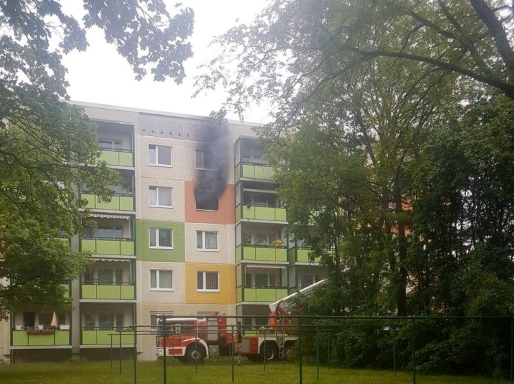 Wohnungsbrand in Cottbus-Sandow. Vier Verletzte
