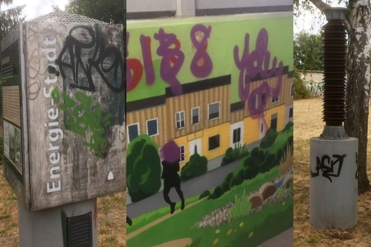 Bis 1.000€ Belohnung ausgelobt! Hässliche Graffiti und Vandalismus in Lübbenau