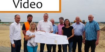 Vor Ort Termin am künftigen Gewerbegebiet Nordufer Sedlitzer See